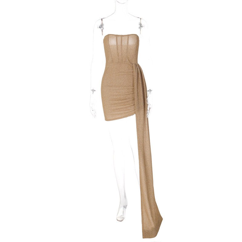 Sexy Bandeau Kleid mit kurzem Rock