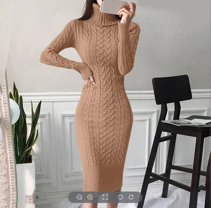 Slim-fit Strickkleid