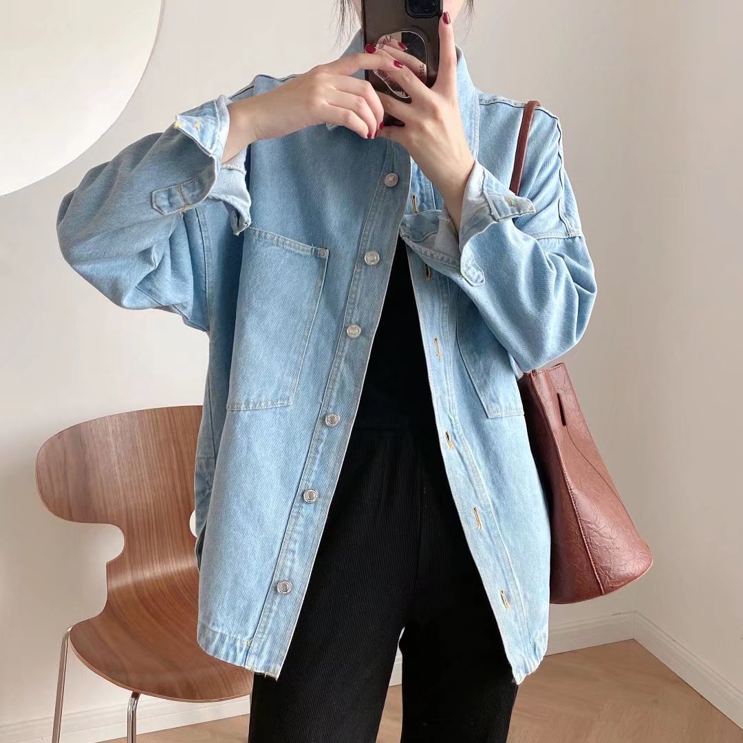 Urban casual denim blouse