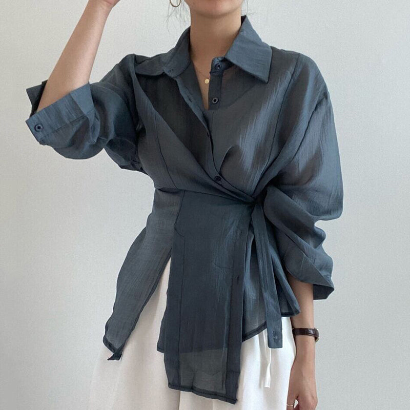 Blouse avec lien à la taille