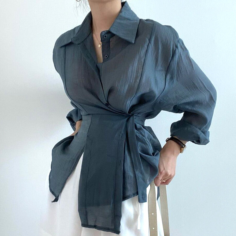 Blouse avec lien à la taille