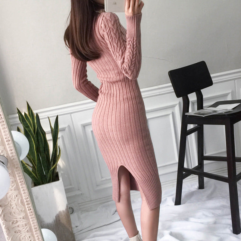 Slim-fit Strickkleid