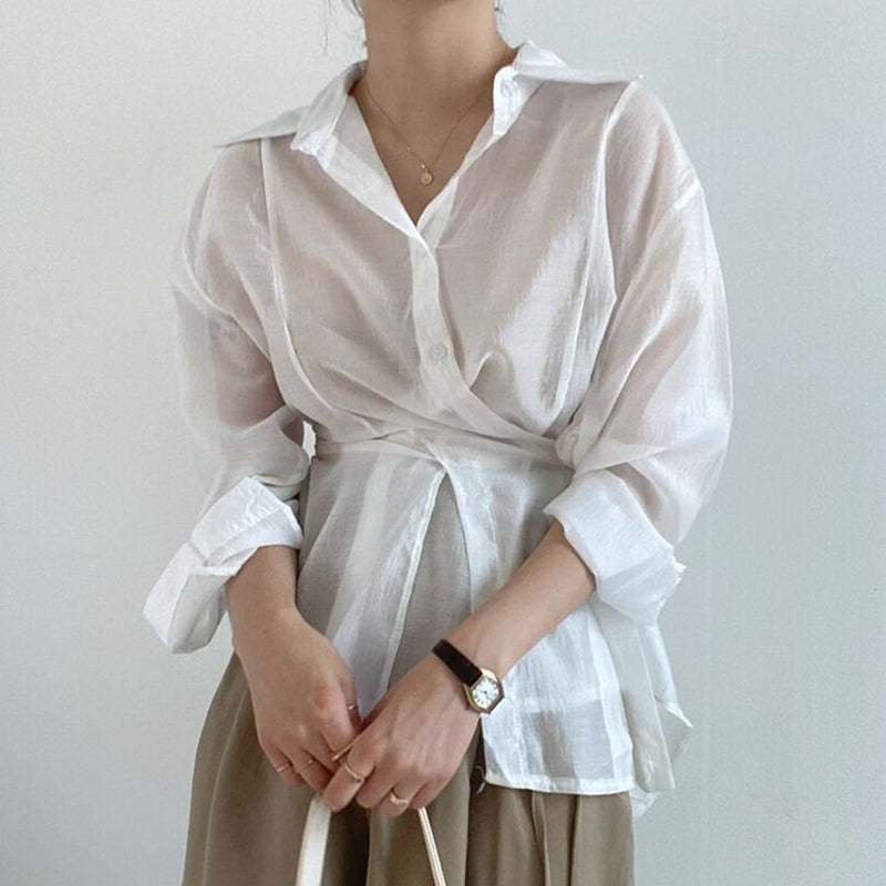 Blouse avec lien à la taille