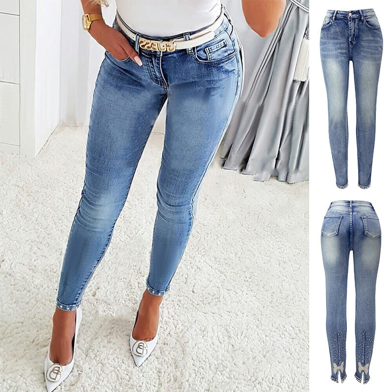 Hight Waist Jeans, Slim fit