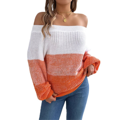 Casual, off-the-shoulder sweater