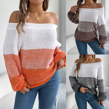 Casual, off-the-shoulder sweater