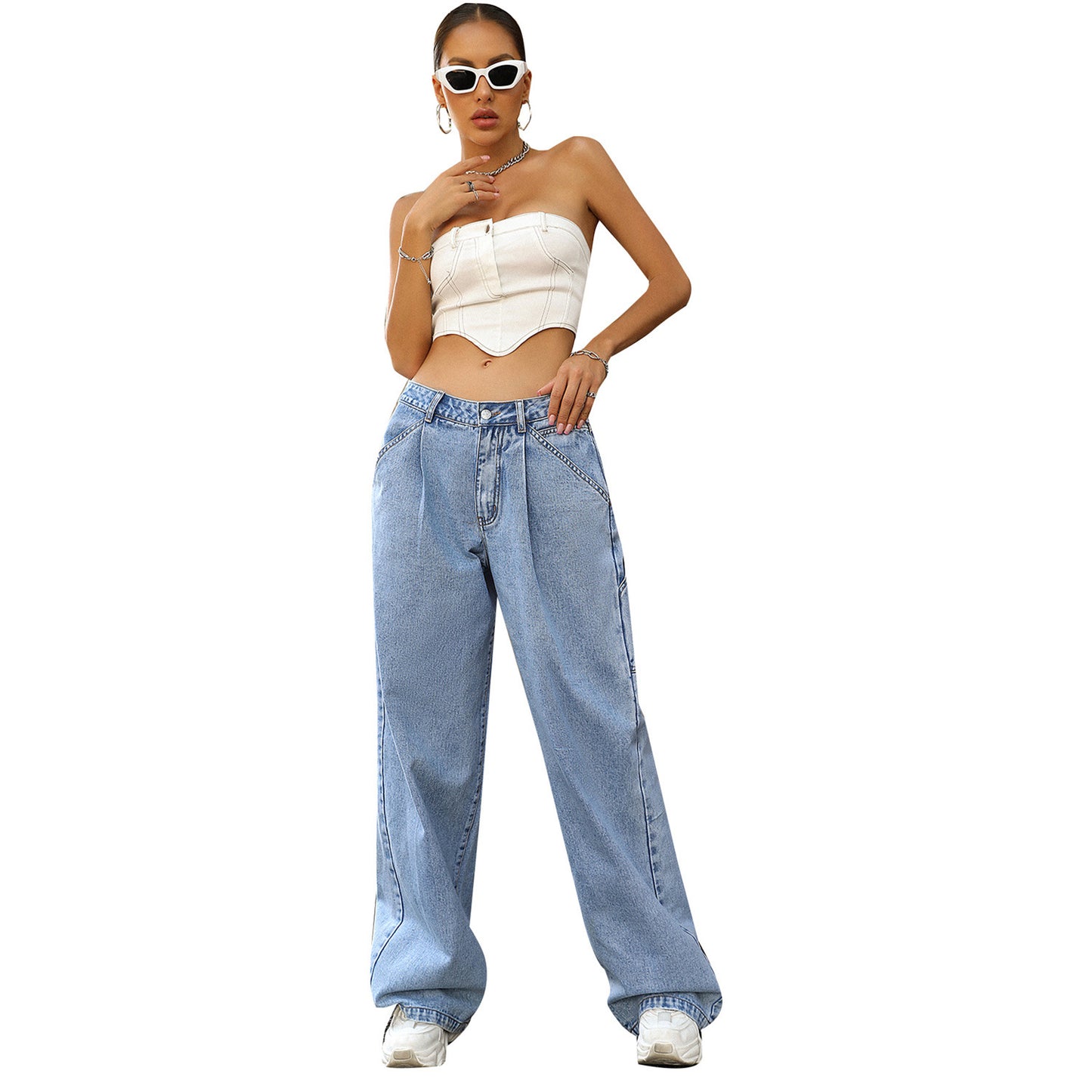 Lässige High Waist Jeans