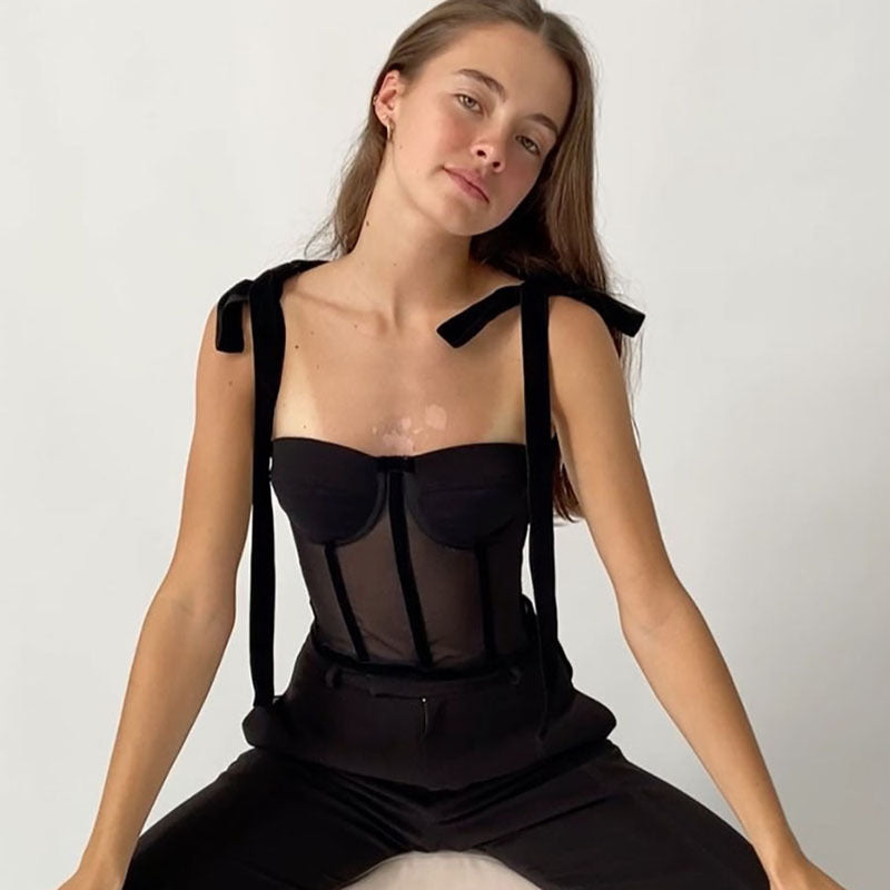 Rückenfreies Camisole Durchsichtig