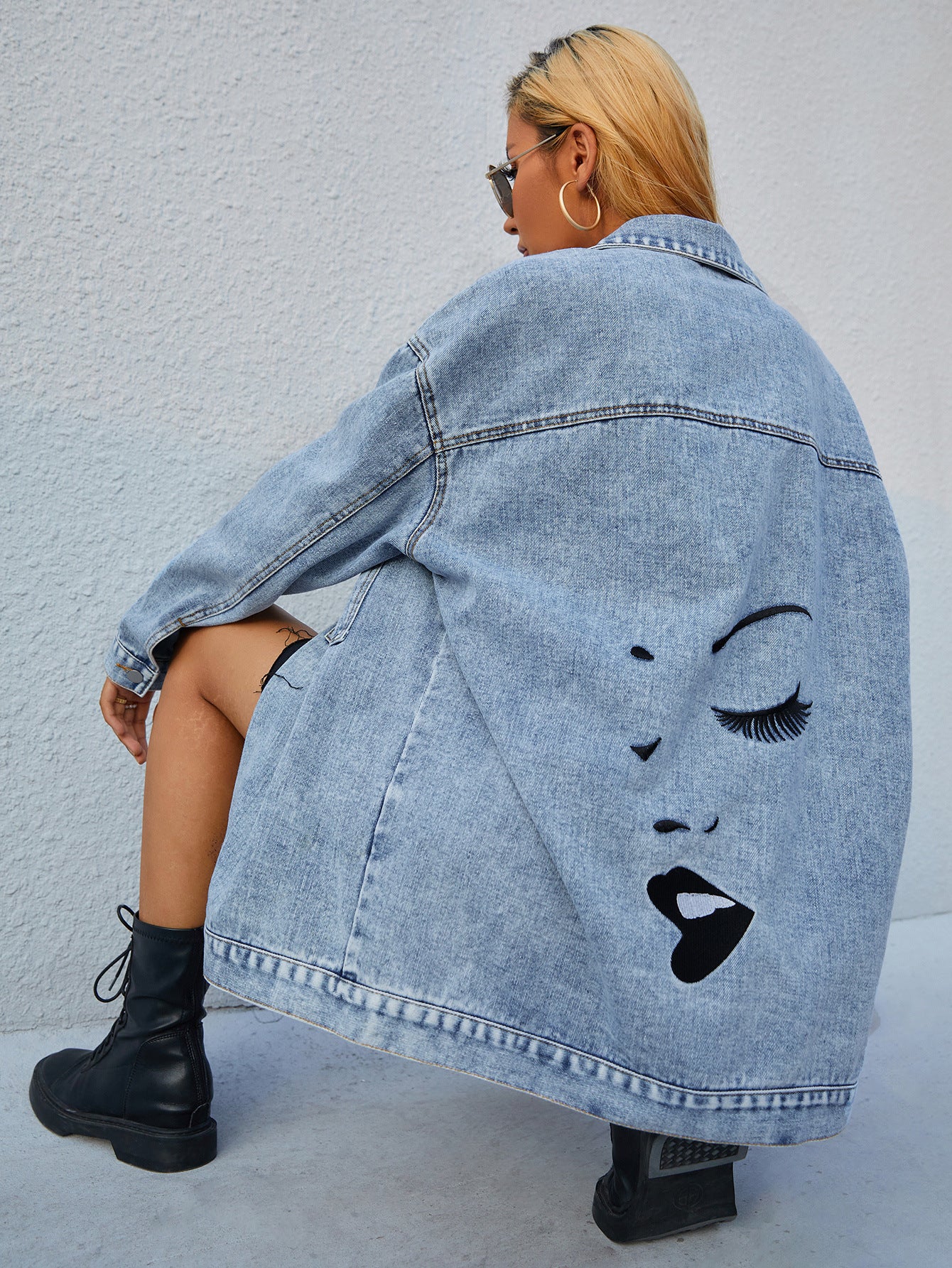 Lässige Denim Jacke