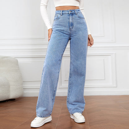 High Waist Jeans mit geradem Schnitt