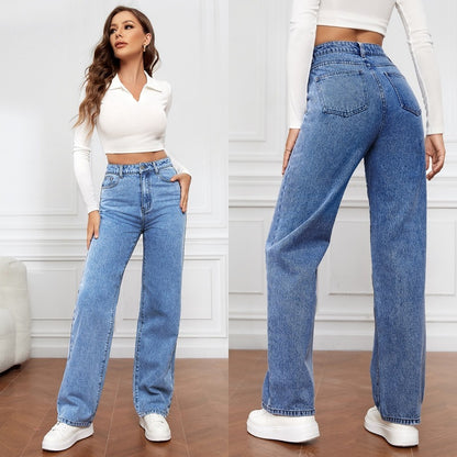 High Waist Jeans mit geradem Schnitt