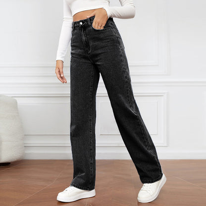 High Waist Jeans mit geradem Schnitt