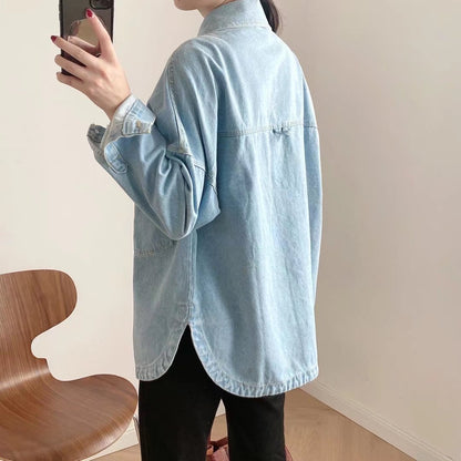 Urban casual denim blouse