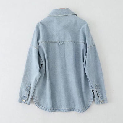 Urban casual denim blouse