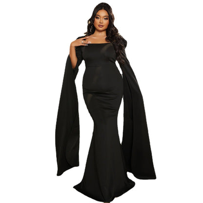 Plus Size Langarm Abendkleid